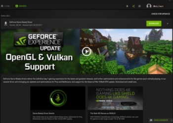 Geforce experience support opengl & vulkan