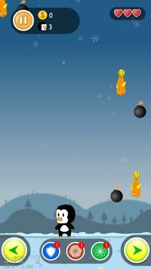 Tangkapan layar dari game penguin jump adventure