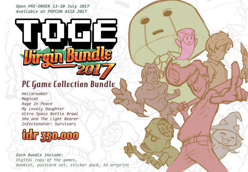 Toge Virgin Bundle 2017 oleh Toge Productions berisikan 7 game perdana terbitan mereka yang akan dirilis dari Agustus 2017 hingga April 2018
