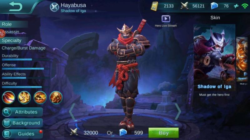 Hero Hayabusa Mobile Legends