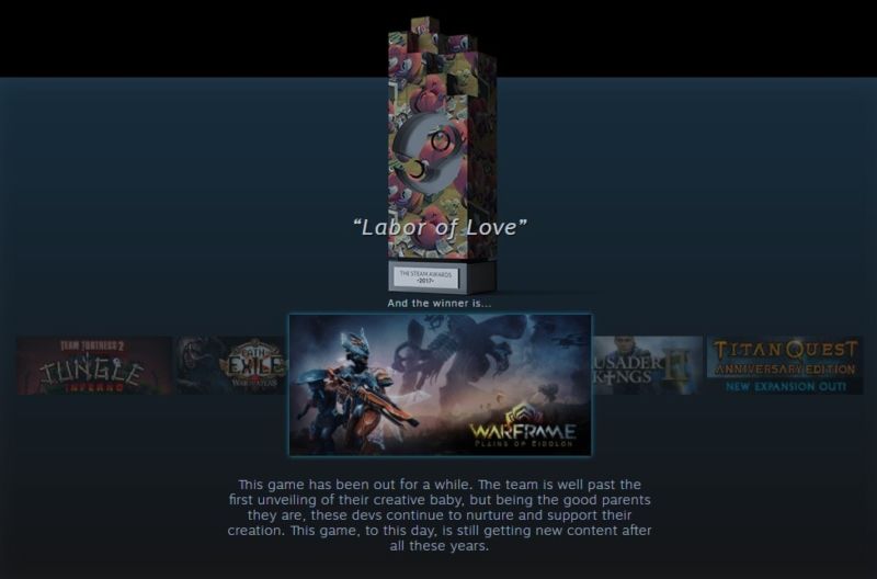 Steam awards labor of love min