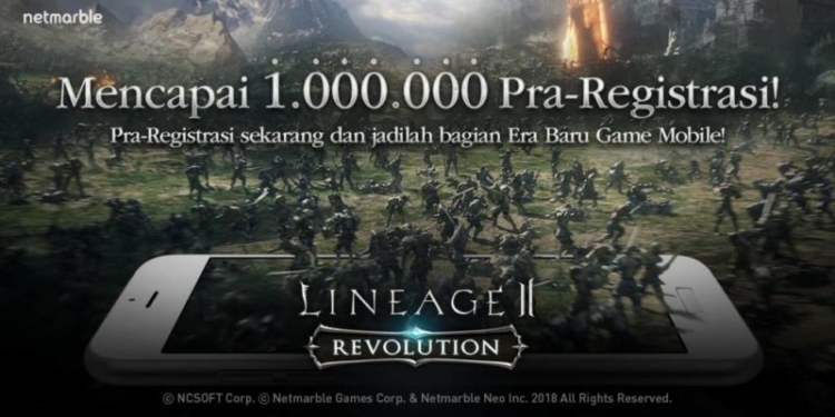 Lineage2 revolution berhasil menembus 1 juta pra registrasi