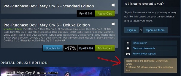 Devil may cry 5 akan gunakan denuvo sebagai sistem anti pembajakan! Denuvo