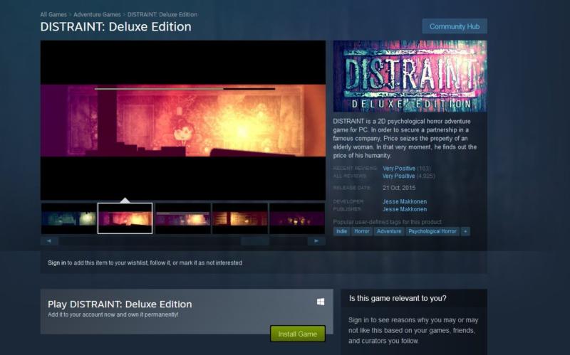 Game Horror 'Distraint' Sekarang Secara Permanent Di Steam Dalam Waktu Terbatas! Game