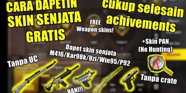 Begini cara mendapatkan skin senjata gratis di pubg mobile dengan mudah (update 2020) gratis di pubg mobile dengan mudah!