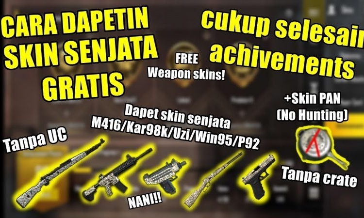Begini cara mendapatkan skin senjata gratis di pubg mobile dengan mudah (update 2020) gratis di pubg mobile dengan mudah!