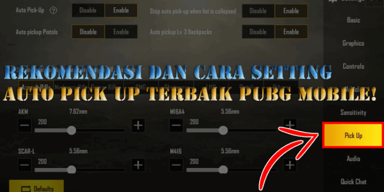 Rekomendasi dan cara setting auto pick up terbaik pubg mobile! Dafunda