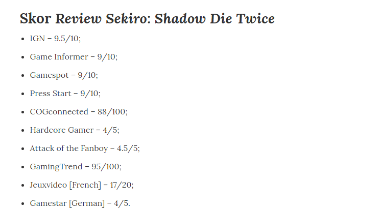 Menjanjikan, Sekiro Shadows Die Twice Dapat Berbagai Review Tinggi! 