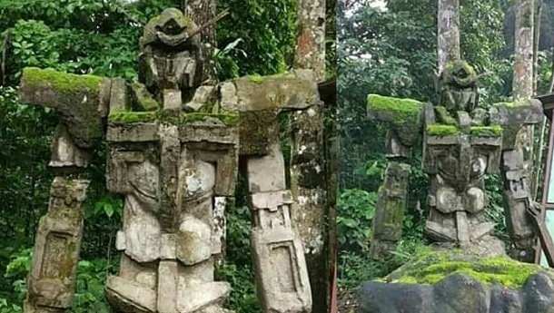 Ditemukan patung mirip gundam exia yang diperkirakan sudah ada sejak era majapahit di indonesia! Gamedaim