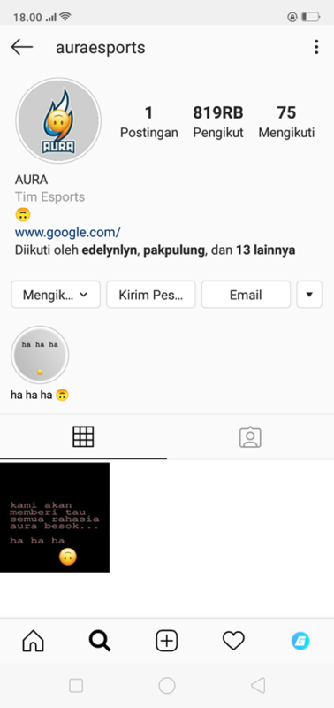 Kena Hack Akun Instagram Aura Esports Hapus Semua Postingannya 