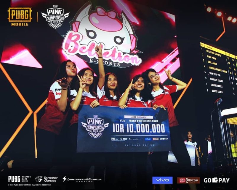 Mendominasi, Belletron Esports Juarai PINC Ladies 2019! Gamedaim