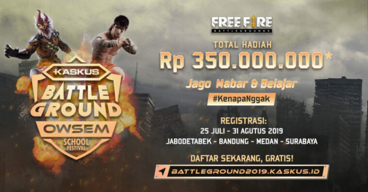 KASKUS Battleground Owsem School Festival, Kompetisi Free Fire Untuk Anak SMA!