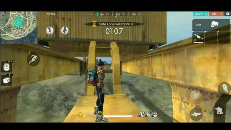 Here's How To Go Up To The Factory Roof In Explosive Jump Mode On Free Fire 