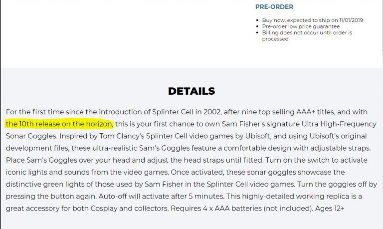 Benarkah Ubisoft Akan Umumkan Splinter Cell Terbaru Dalam Waktu Dekat Ini GD