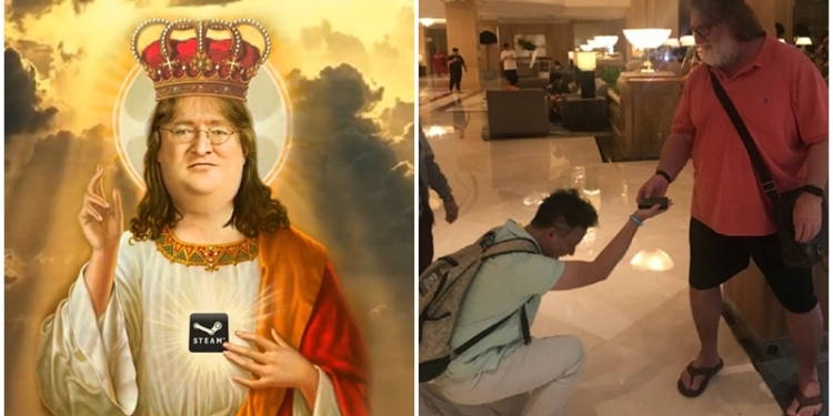 Hadir di china untuk the international 9, 'lord gaben' malah disembah seorang gamer! Gamedaim