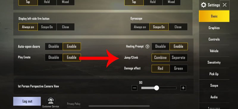 Inilah manfaat memisahkan tombol melompat dan memanjat di pubg mobile cara