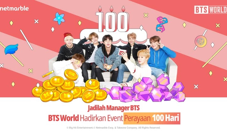 [bts world] hadirkan event perayaan 100 hari id