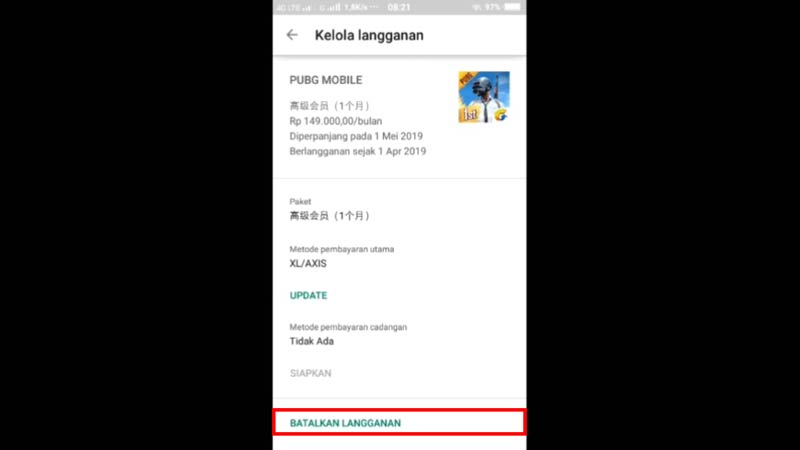 Cara berhenti langganan prime plus di pubg mobile! Berhenti