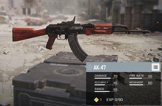 7 senjata terbaik di call of duty mobile one hit ak47