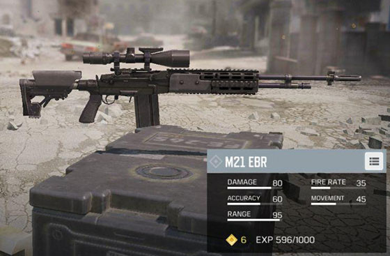 7 senjata terbaik di call of duty mobile one hit m21 ebr