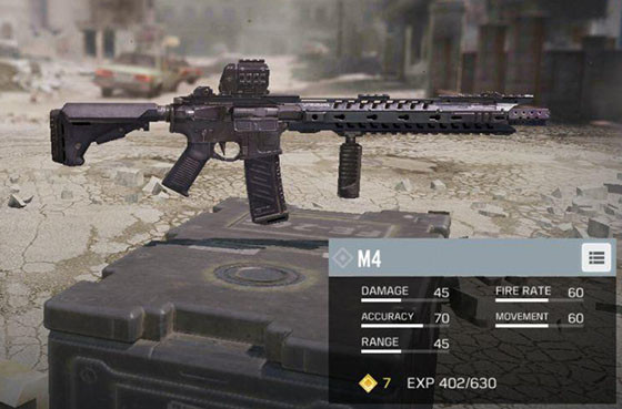 7 senjata terbaik di call of duty mobile one hit m4