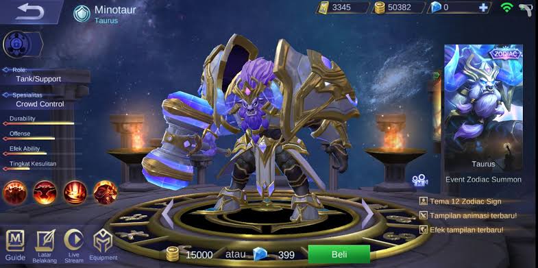 Inilah 5 skin termahal di mobile legends khusus sultan zodiac