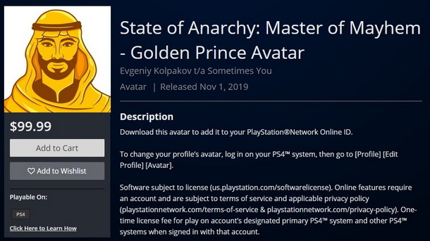 Khusus sultan, ada avatar yang bisa kalian beli seharga 1 juta rupiah di psn! Gamedaim