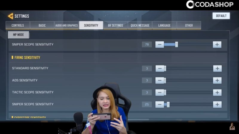 Setting sensitivitas menembak cod mobile lalajo laura