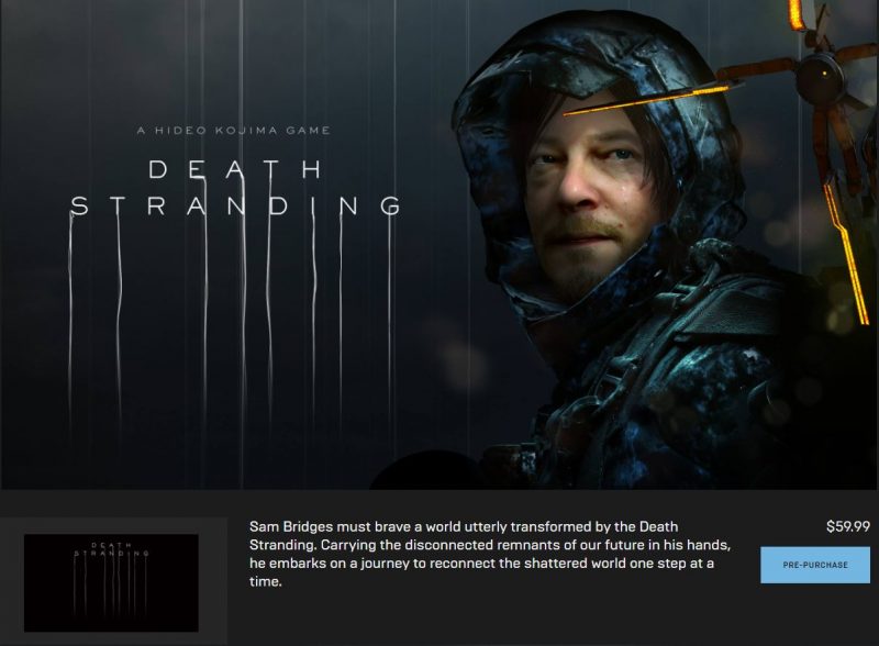 Death Stranding Epic Games Store