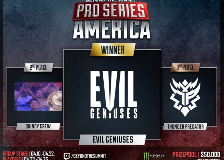 Evil geniuses winner bts pro series americas