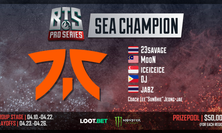 Tundukkan TNC Predator Fnatic Rengkuh Gelar Juara BTS Pro Series SEA