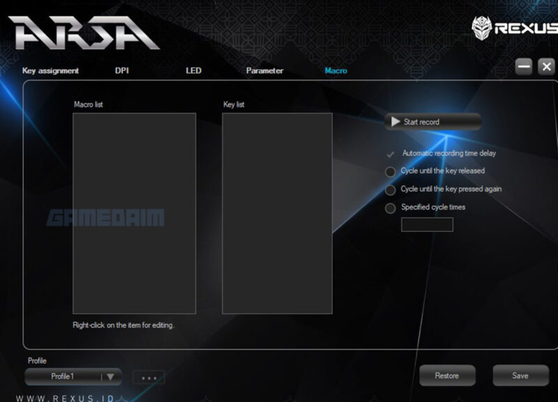 Rexus arsa software macro gamedaim review