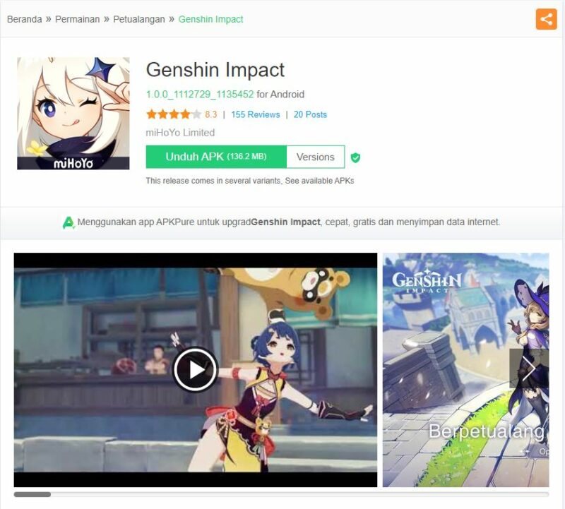 Genshin Impact Apk Pure