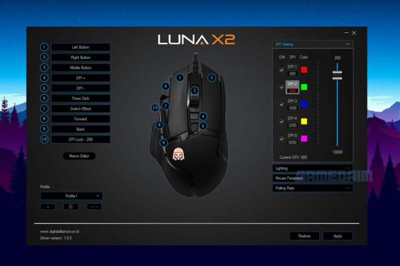 Digital Alliance Luna X2 Software Gamedaim Review