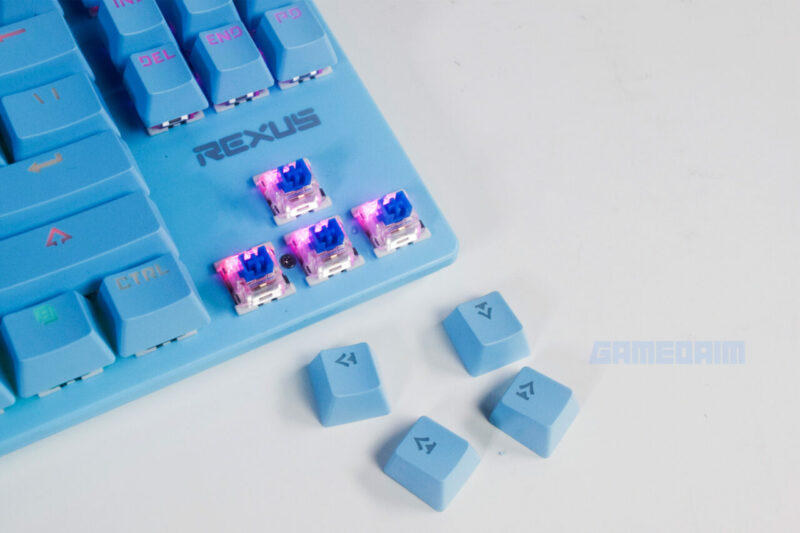 Rexus legionare mx9 outemu blue switch keycaps gamedaim review