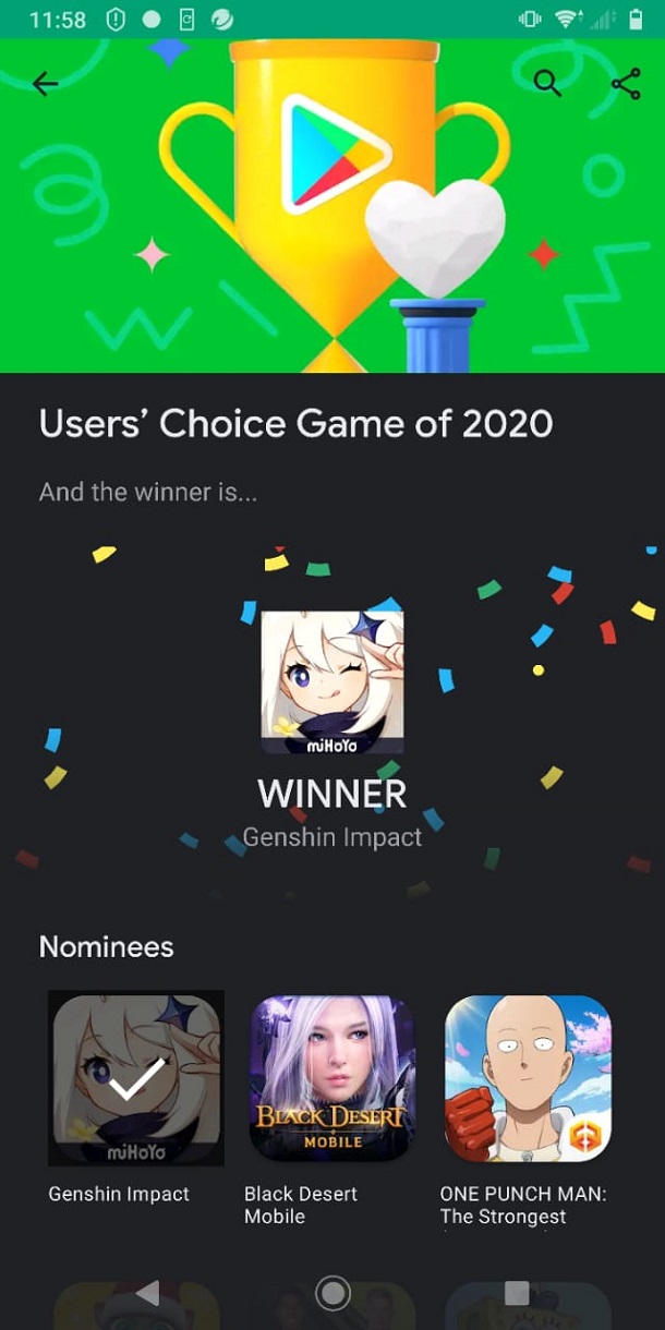 Genshin Impact Menangkan Penghargaan Game Terbaik 2020 Di Google Play Store 
