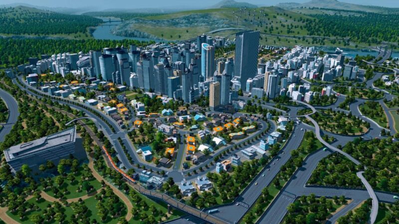 Tampilan kota yang ada pada game City Skylines | EpicGames