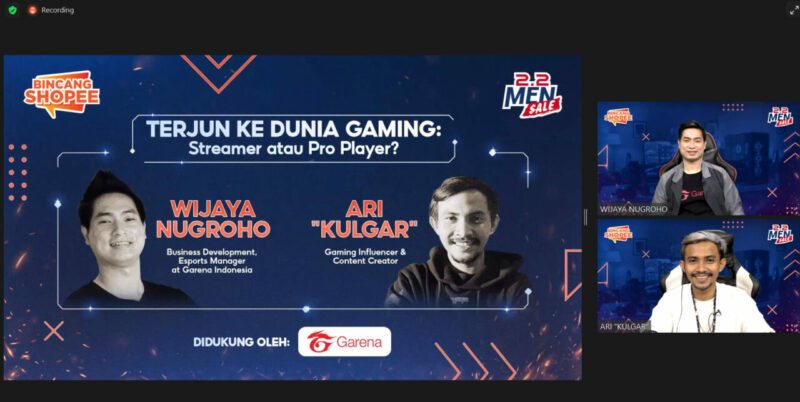 Bincangshopee 2. 2 men sale terjun ke dunia gaming streamer atau pro player (2)