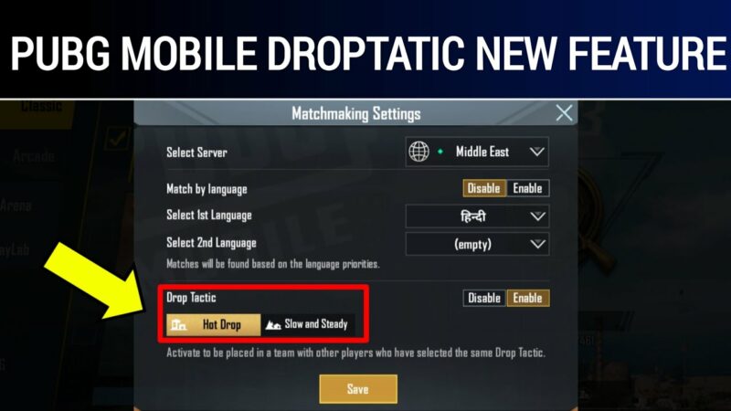 Fitur pubg mobile drop tactics