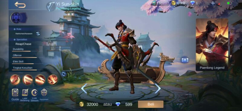 Marksman Mobile Legends Yi Sun Shin