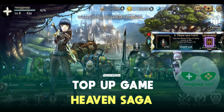 Begini cara top up game heaven saga dengan mudah gamedaim