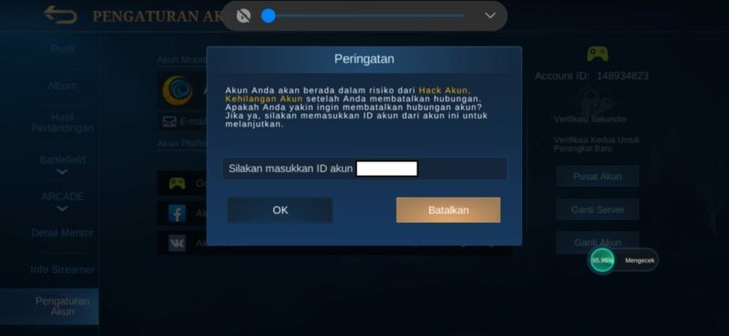 Bind Akun Mobile Legends