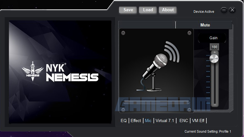 Nyk nemesis hs p18 banshee software mic gain gamedaim review