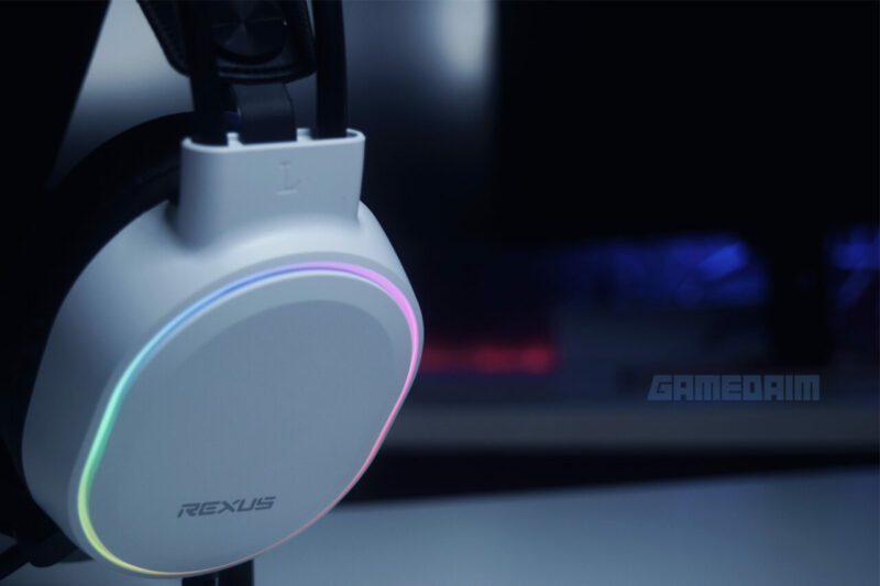 Rexus thundervox hx9 housing earcup logo rgb gamedaim review