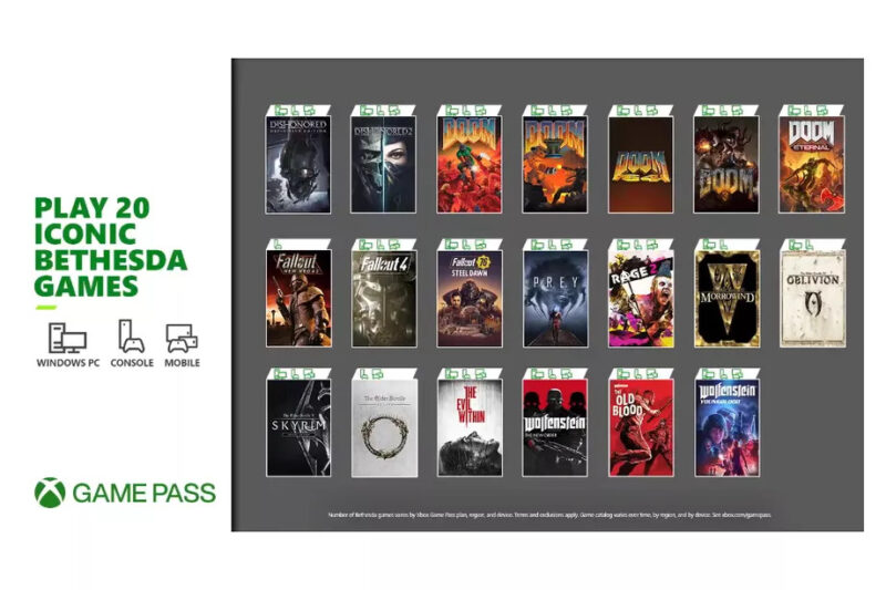 20 Bethesda Games Now Available On Xbox Game Pass 