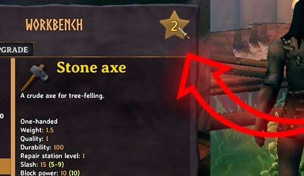 level on WorkBench will affect recipe Item |  Valheim