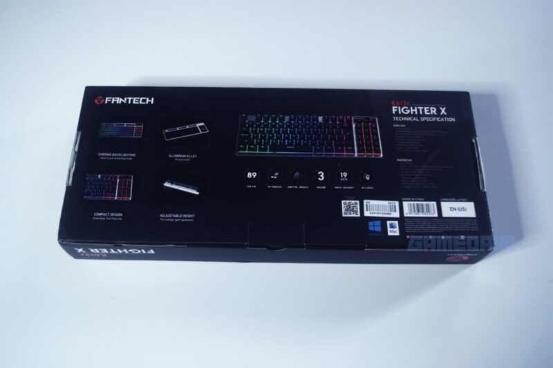 Fantech fighter k613x box belakang gamedaim review