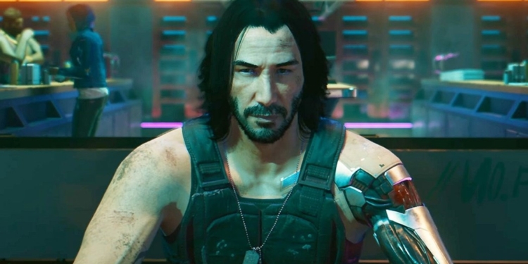 Keanu reeves terlihat membeli merchandise johnny silverhand cyberpunk 2077!