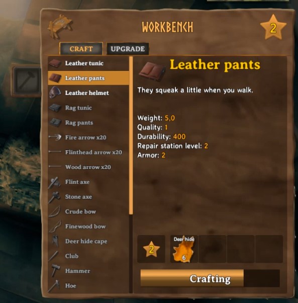 How to make leather pants in valheim 5