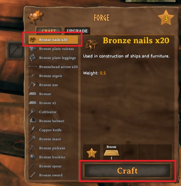 How to make bronze nails in valheim 3